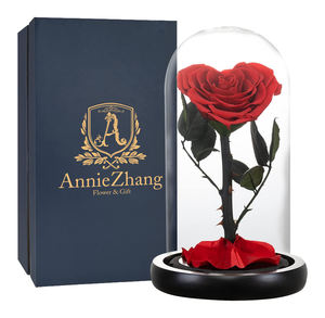 En gros pas cher énorme beauté <span class=keywords><strong>et</strong></span> <span class=keywords><strong>la</strong></span> bête boîte coeur violet éternel pour toujours stailized préservé <span class=keywords><strong>rose</strong></span> <span class=keywords><strong>dans</strong></span> un dôme de verre pour cadeau - Product Image 3