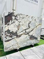 Marbre Calacatta Viola poli, grande dalle, veine violette, marbre blanc pour murs, sols et comptoirs intérieurs de villas et d'hôtels