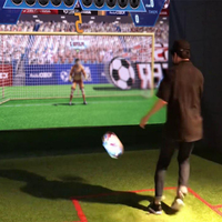 Jeux de football interactifs, simulateur de tir au but, simulateur de football, projection AR, simulation sportive numérique en intérieur