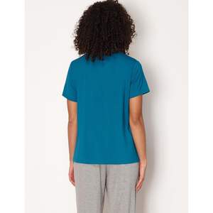 Haut de pyjama en coton biologique modal à manches courtes pour femme, doux et confortable, vêtement de détente en bambou, vêtement de nuit basique, vêtements pour femme - Product Image 4