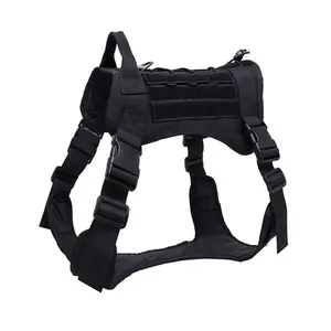 Tactical Dog Harness No Pull Chest Harness And Leash Set Adjustable Vest With Handle Service Dog For Walking Training Hunting