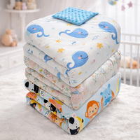 Baby-Beruhigungsdecke mit Ozean-Thema, dreilagig, schwer, sensorisch, Minky Dot, weiche Babybettwäsche, 100 % Polyester, vierfach gestrickt