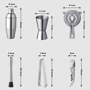 ชุดเครื่องมือบาร์เทนเดอร์ IStapromo Gifts Mixology 11 ชิ้น พร้อมแท่นวางไม้สไตล์เรโทร กล่องไม้แขวนสำหรับจัดแสดงบาร์อย่างสวยงามที่บ้าน - Product Image 6