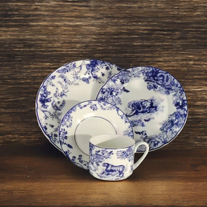 Wholesale Luxury Bone China <b>Dinnerware</b> Set Cup Kit Gold Inlay Pattern Leak-Proof Dishwasher-Safe for Home Restaurant Use Custom - Product Image 2