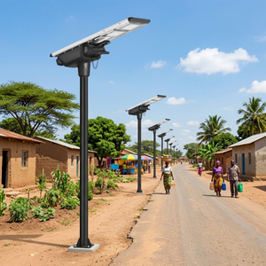 Farola Solar LED Integrada Ajustable Todo en Uno de 60W con Sensor PIR, Batería LiFePO4, IP66 Impermeable, Iluminación para Carreteras, Haz de Luz de 140° - Product Image 1
