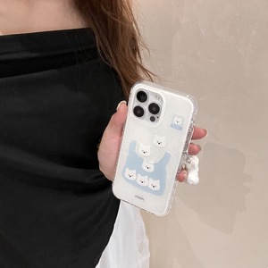 กระเป๋าช้อปปิ้งลายการ์ตูนสไตล์เกาหลีสีขาวลายลูกสุนัข เคสโทรศัพท์สองชั้นสำหรับ iPhone 17 Pro Max 16 15 14 - Product Image 3