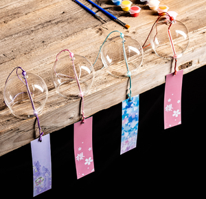 Carillon éolien Furin en verre traditionnel personnalisé pendentif transparent lucide carillon éolien en verre de mer bouteille en verre - Product Image 6