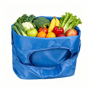 Sac de shopping pliable multi-usages en polyester avec logo personnalisé du fabricant, sac de rangement portable, sac écologique pour les courses, les voyages et les sorties quotidiennes - Product Image 6