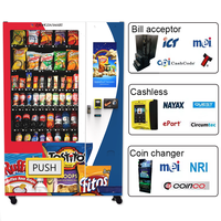 Distributeur automatique de snacks et de boissons Zhongda, vente chaude, 24 heures sur 24, avec Wifi, distributeur automatique combiné 2026 avec compacteurs chauffants