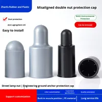 Capuchon de protection antirouille en plastique à double écrou décalé pour boulon de pied, cache-écrou, capuchon de vis hexagonal, usage industriel général