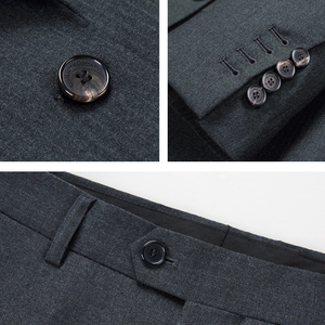 <span class=keywords><strong>Costume</strong></span> en Laine Sur Mesure Raffiné Croisé Premium Mariage Marié Décontracté-<span class=keywords><strong>Chic</strong></span>, Blazer Rayé Deux Pièces Formel pour <span class=keywords><strong>Homme</strong></span> - Product Image 6