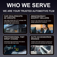 Kaca Film Suntek Abu-Abu Muda Vlt70% Solar Film Karbon Seri CXP Polarisasi Anti Pecah untuk Kaca Depan Mobil