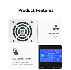 Contrôleur de charge de panneau solaire DEMUDA MPPT 96 Volt 48V 60A 80A 120A, régulateur de batterie automatique, contrôle efficace pour l'énergie solaire - Product Image 5