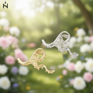 Pinza de Pelo Metálica con Diseño de Mariposa y Ondas, 12 cm - Product Image 2