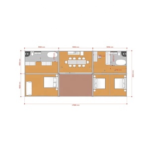 Villa Modulaire Préfabriquée sur Mesure <span class=keywords><strong>en</strong></span> Usine, Toit <span class=keywords><strong>en</strong></span> Croupe, Facile à Installer, <span class=keywords><strong>Maison</strong></span> Conteneur 5 <span class=keywords><strong>en</strong></span> 1 à Plancher Plat pour le Guyana - Product Image 5