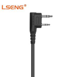 Micrófono de hombro PTT de doble pin LSENG K con cable en espiral, micrófono de mano compatible con <span class=keywords><strong>radio</strong></span> portátil bidireccional Kenwood - Product Image 5
