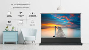 Màn chiếu điện tự động nâng lên sàn chất lượng cao UHD 4K CBSP UST ALR dành cho máy chiếu laser UST, màn chiếu tự động cho gia đình - Product Image 5