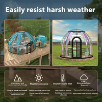 Villa carrée en PC au design moderne Maison à bulles avec installation facile Igloo préfabriqué transparent pour camping Petite maison transparente