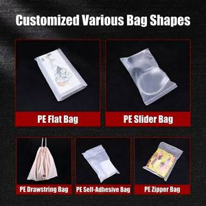 Bolsa Plana de Plástico CPE Esmerilado, Bolsa de Embalaje Blanca Lechosa, Tamaño Personalizado, Logotipo con Estampado en Caliente, Impermeable, para Difusor de Luz - Product Image 5