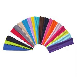 Bandeaux élastiques en coton uni pour le coiffage, accessoires de sport et de spa personnalisés - Product Image 1
