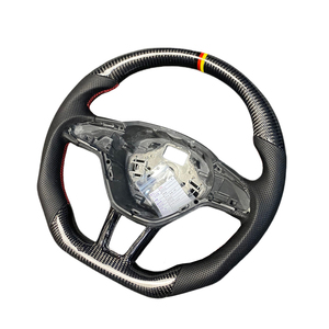 Volant en fibre de carbone personnalisé avec revêtement en cuir, adapté aux modèles Skoda Octavia RS, Skoda Yeti, Fabia RS, <span class=keywords><strong>Kodiaq</strong></span> - Product Image 2