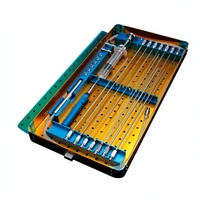 Ensemble de canules de liposuccion A1 en plastique bleu pour injection de graisse corporelle et faciale et transfert de cellules souches