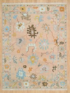Custom Size Wool Hand Knotted Loop Pile Oushak <b>Carpet</b> Modern Handmade Area Rug for Luxury Residential Hospitality - Product Image 4