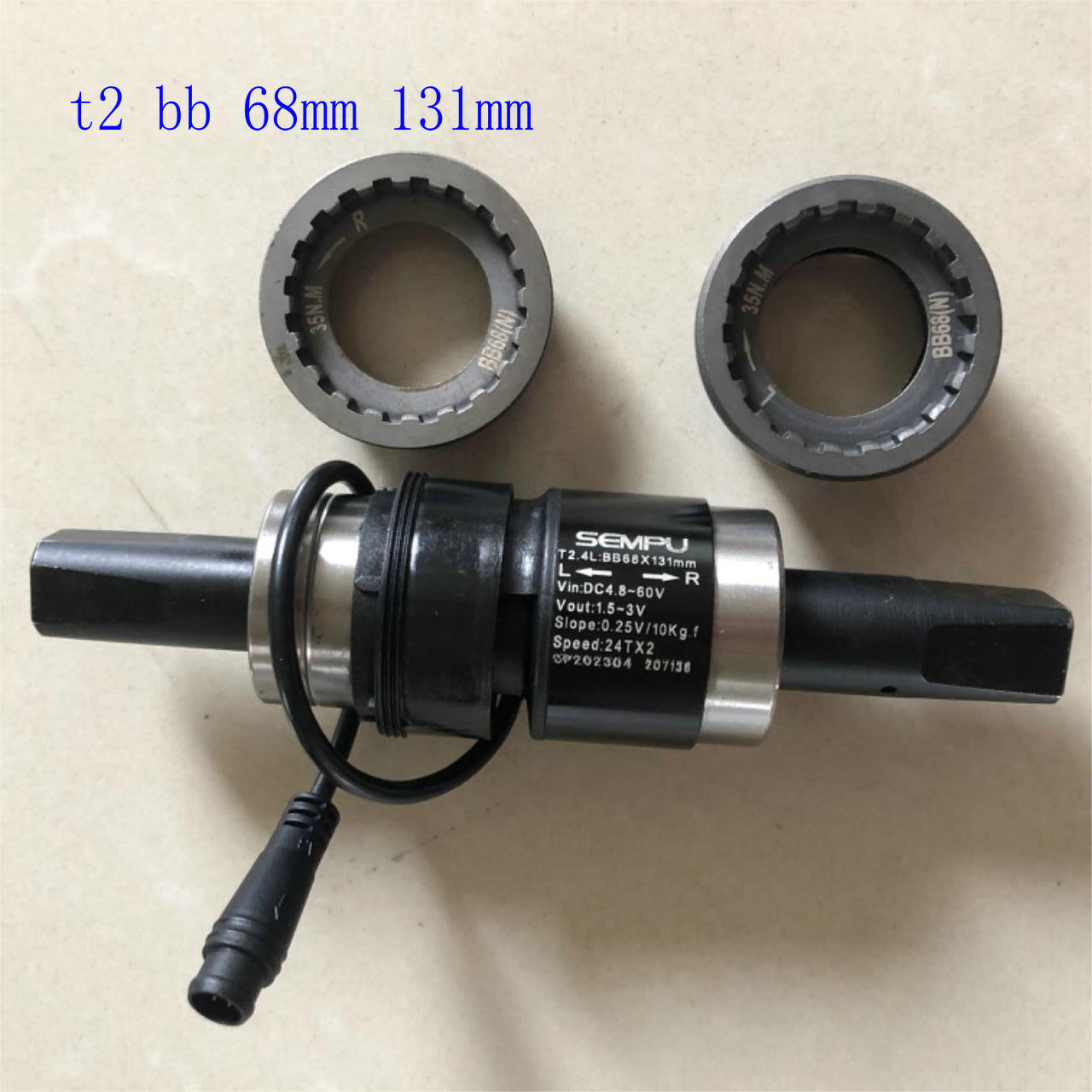 Black T2 BB68MM 131MM