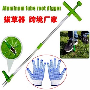 Manual Weeder <b>Garden</b> <b>Tool</b> Green Plastic Handle Fork Type Detachable Two Section For Weed Removal - Product Image 4