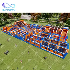 独特设计的充气游乐园设备障碍巨型充气蹦床儿童主题公园