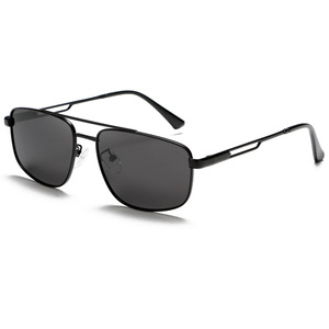 Lunettes de soleil Greyjack pour hommes, monture en métal, verres polarisés noirs UV400 TAC, lunettes de conduite - Product Image 4