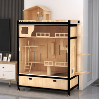 Villa pour animaux de compagnie de luxe moderne et durable avec porte coulissante multifonctionnelle pour chiens, chats et petits animaux