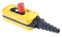 Interrupteur à bouton-poussoir PLC XACA2813, 2 contacts NO/3 NC, jaune, polypropylène, IP65, bornes à vis.