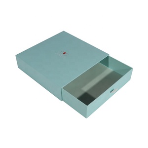 Custom Rigid Cardboard Paper Drawer Box Packaging with Ribbon T-Shirt Packaging Boxes