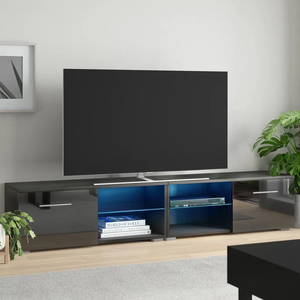 Ensemble Meuble TV en Verre pour Salon et <span class=keywords><strong>Table</strong></span> <span class=keywords><strong>Basse</strong></span>, Meuble TV Moderne avec <span class=keywords><strong>Table</strong></span> <span class=keywords><strong>Basse</strong></span> et Support TV - Product Image 5