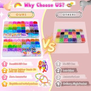 Set di 62 Colori con Oltre 5000 Elastici per Braccialetti, Fasce Elastiche Durevoli per Capelli, Regalo di Compleanno per Ragazze, Kit Creativo - Product Image 4