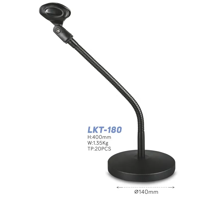 New design LKT-180 mic desktop stand adjustable microphone accessories Flexible stand holder for broadcasting
