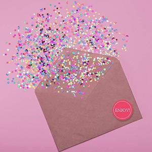 Disfrute de Pegatinas Adhesivas Redondas Rosas, Etiquetas de Papel Duraderas para Regalos, Manualidades y Embalaje - Product Image 6