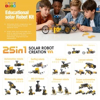 Kits robotiques éducatifs à énergie solaire 25 en 1, STEM, expériences scientifiques, projets de robots à énergie solaire, jouets de construction d'ingénierie