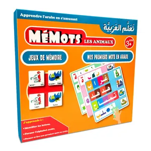 Grosir Murah Cetakan Kustom Bahasa Arab Bayi Edukasi Anak-anak Bermain Game Kartu Memori Papan Game Flash Card Pabrik