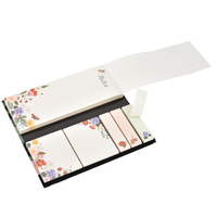 Offre Spéciale : Carnet de Luxe 6-en-1 avec Notes Adhésives et Magnifiques Fleurs Estampées à Chaud, Couverture Rigide