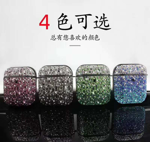Funda de Lujo con Diamantes Brillantes 2 en 1 para Teléfono Móvil y Cubierta para Auriculares Inalámbricos para Apple <span class=keywords><strong>Airpods</strong></span> 1 2 3 4 Pro 2 3 - Product Image 4
