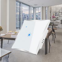 Interrupteur intelligent Langyeao pour TUYA, norme EU/UK, commande tactile sans fil, compatible Google Alexa, fonctionnalités de l'application Smart Life, panneau tactile