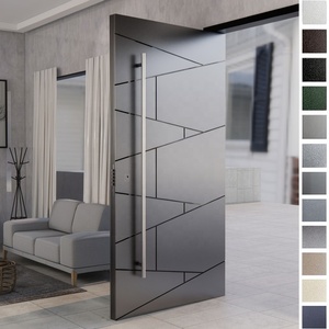 BASEN Anti-Theft Hotel Exterior Front Door Stainless Steel & Aluminum Alloy Modern Entrance Pivot Door for Villa Home Apartment - Product Image 4