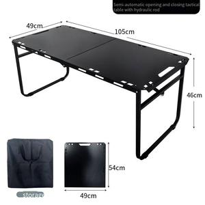 Toptan hafif taşınabilir açık katlanır masa teleskopik hidrolik çubuk yarı otomatik açılış/kapanış Modern yapılan Metal - Product Image 4
