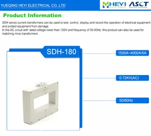 HEYI SDH serisi ürünler SDH180 * 80 8000/5A bakır çubuk yüklü kapalı akım trafosu toroidal trafo üretir