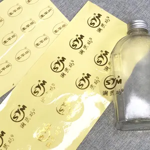 Adesivo de vinil para etiqueta, etiqueta de vinil personalizada com folha de ouro e metal