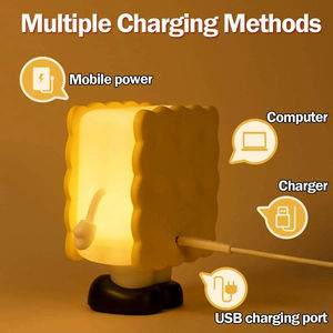 Lampe de nuit LED portable pour bébé, rechargeable, lampe de chevet pour chambre à coucher, avec lumières chaudes, décoration de la maison, cadeaux pour enfants - Product Image 6