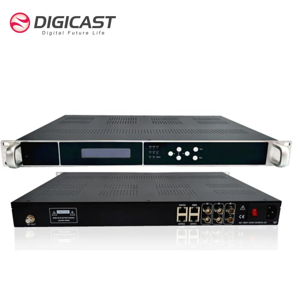 DMB-24EデジタルTVIPからRFへのマルチチャンネル変調器ASIからDTV放送システム用のRF変調器
