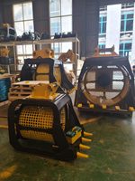 Godet de criblage pour excavatrice 20 tonnes, tamis rotatif à tambour avec maille de 20x20mm, rotation 18-25 tr/min pour le criblage du sol et la séparation des pierres